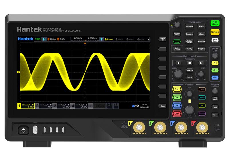 Hantek DPO8084E осцилограф 4 х 800 МГц, +16CH логічний аналізатор, +2CH AWG генератор, виборка: 8 ГВ/с,