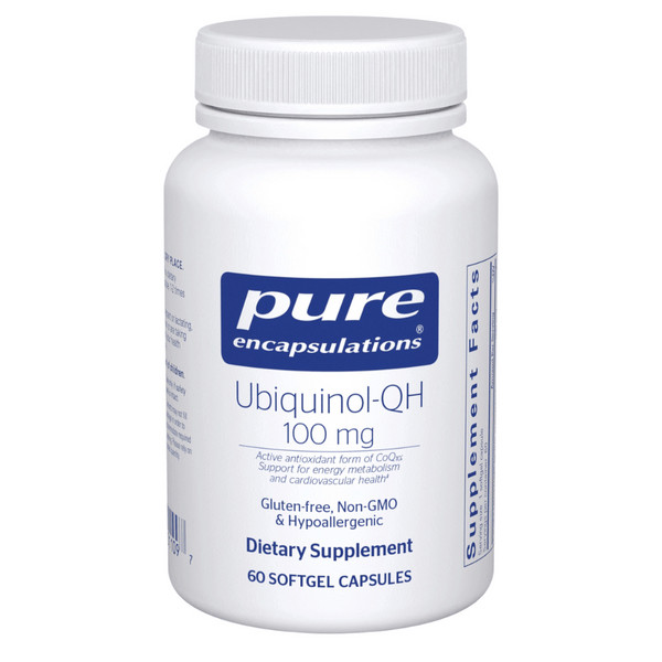 Убіхонол-QH 100 мг, Ubiquinol-QH, Pure Encapsulations, 60 капсул BX120, фото 1