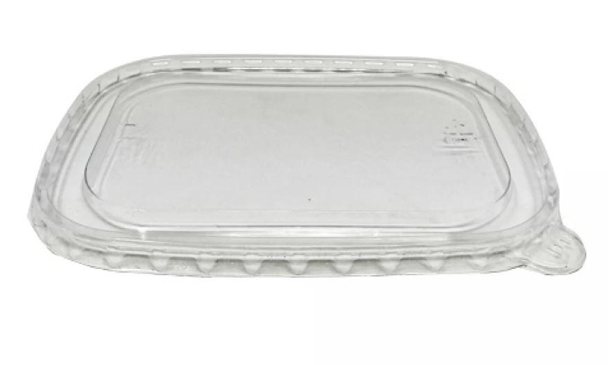 Кришка плоска овальна Turkey re-PET напівпрозора 17х12 см поліетилен (012347/50/300), фото 1