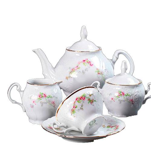 Чайний сервіз Thun Bernadotte 6151011 на 6 персон 17 предметів 205мл низькі фарфор (6151011), фото 1