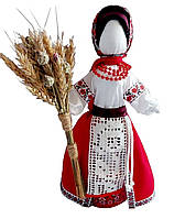 Мотанка - Берегиня с пшеницей и травами на подставке 27 см.