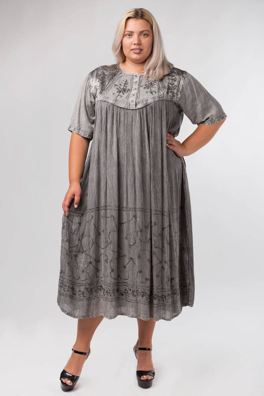 

Платье серое с рукавом, большой размер, на 56-66 размеры