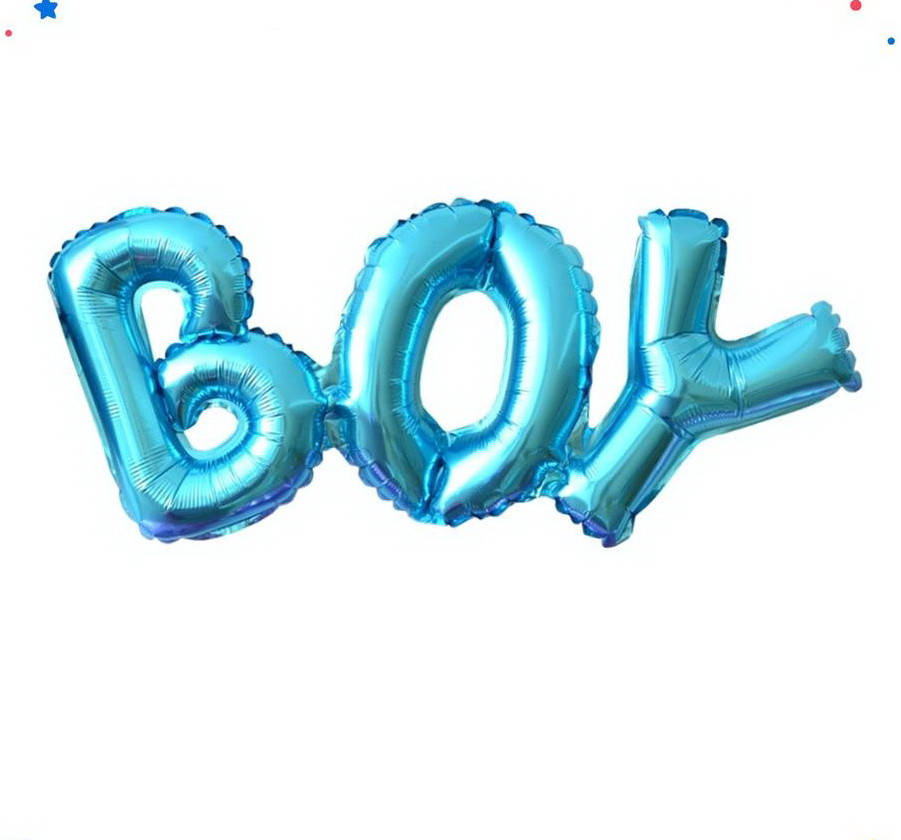 

Фольгований напис BOY блакитний 68*28см Китай упаковка, Голубой