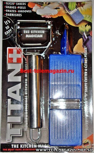 

Овощечистка Titan Multifunctional + шинковка, Синий