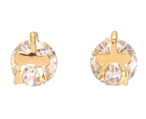 

Серьги Xuping Позолота 18K гвоздики (пусеты) "Кристаллы с накладкой бантик"