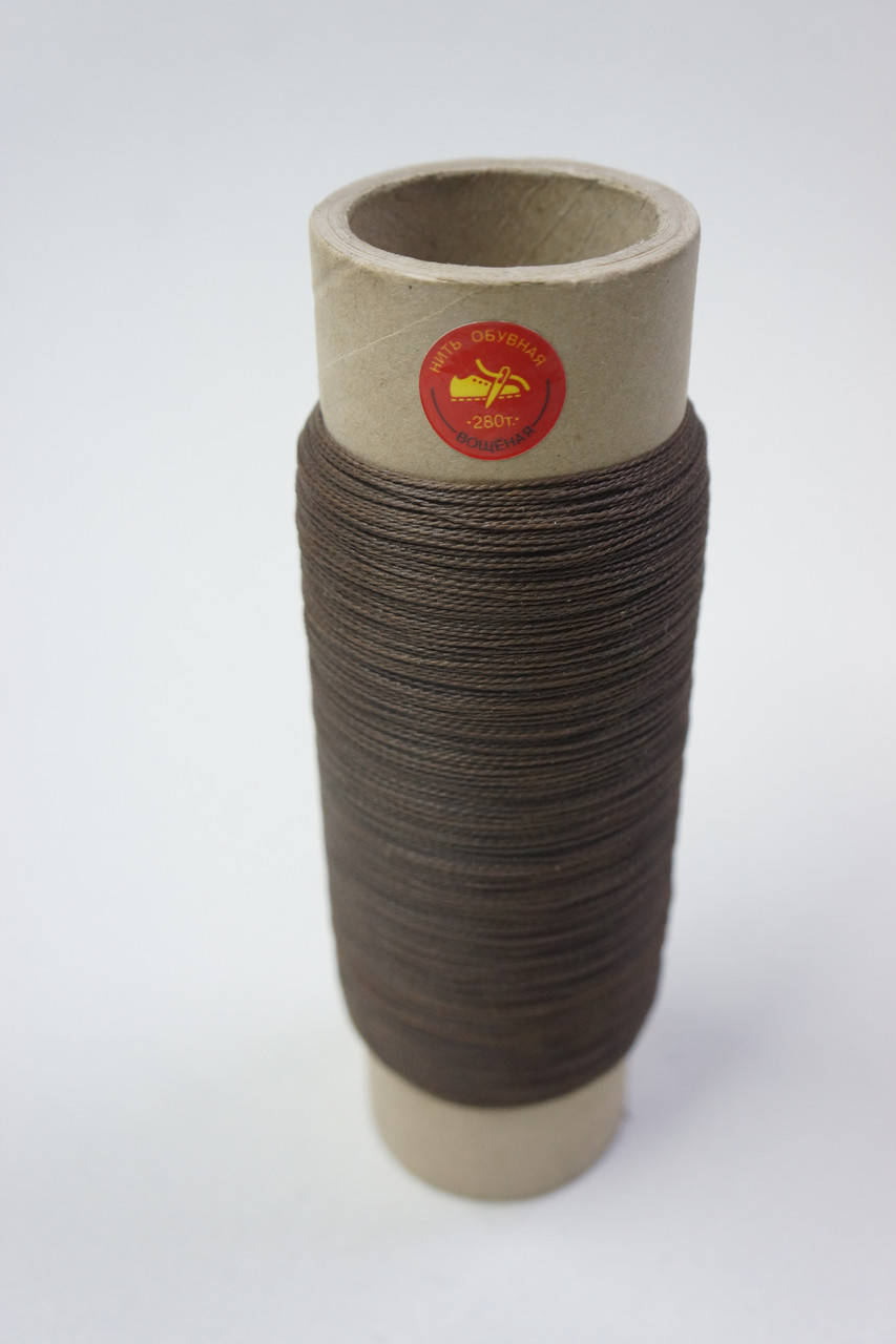 

Нить текс 280 вощенная 500 м. цвет в ассорт. коричневый