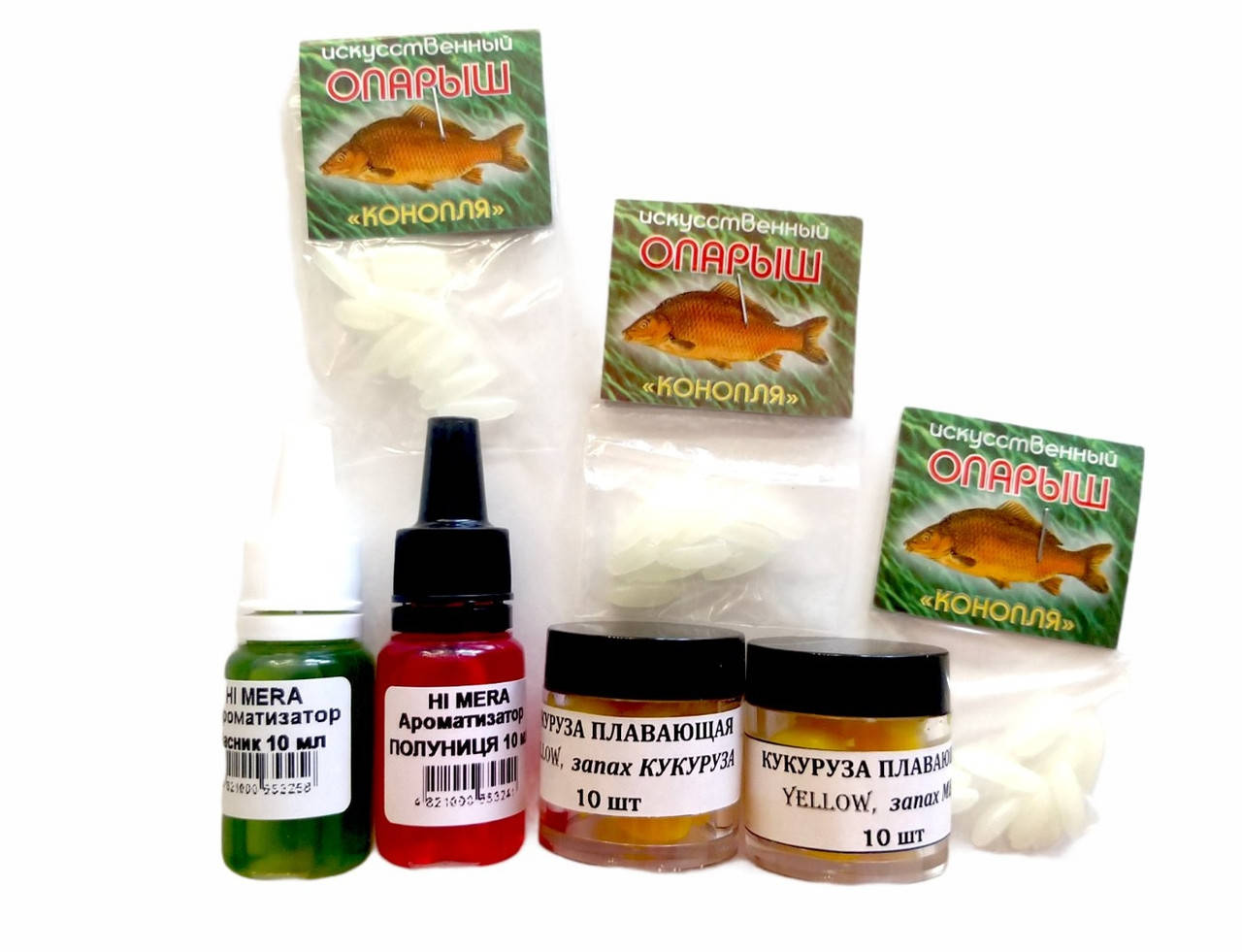 

НАБОР искусственных ароматизированных насадок для рыбалки (чеснок, клубника)