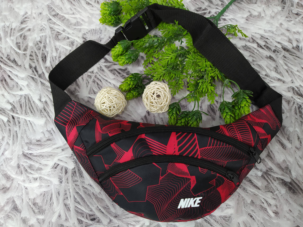 

Сумка-бананка (кошелек) р. 34х17х7 см на 2 отделения Р-1101