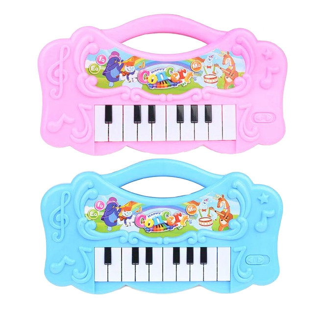 Музичне Піаніно "Веселі звірята", розвиваюча іграшка, піаніно дитяче, звук, світло, 2 кольори (HB856-9)