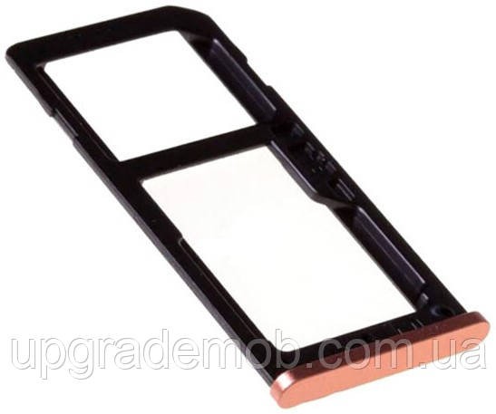 Тримач Sim-карти та карти пам'яті Nokia 6 Dual Sim мідний Copper на дві Sim-карти, фото 1