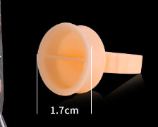 Кільце для клею для нарощування вій силіконове 1,7 см 100 шт./пач.