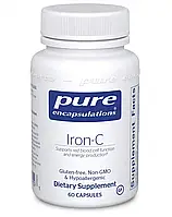 Pure Encapsulations Iron-C / Железо + вит С 60 капс