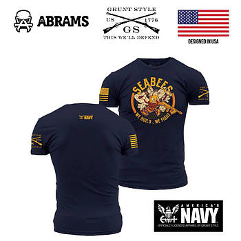 Футболка Grunt Style USN - Mens We Build, We Fight T-Shirt | Navy