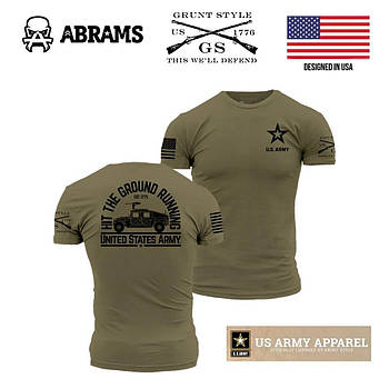 Футболка Grunt Style Army Hit The Ground Running T-Shirt | Military Green