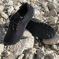 Тонкі кросівки | Мякі чоловічі кросівки | 42 Розмір. Кросівки з тканини, що дихають. Модель 45112. Колір: чорний Center