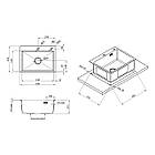 Кухонна мийка Kroner KRP Schwarze — 5843HM PVD (3/1 мм), фото 2