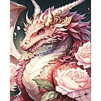 Набір для творчості алмазна картина Квітковий дракон Strateg розміром 40х50 см (SK85978) от LamaToys