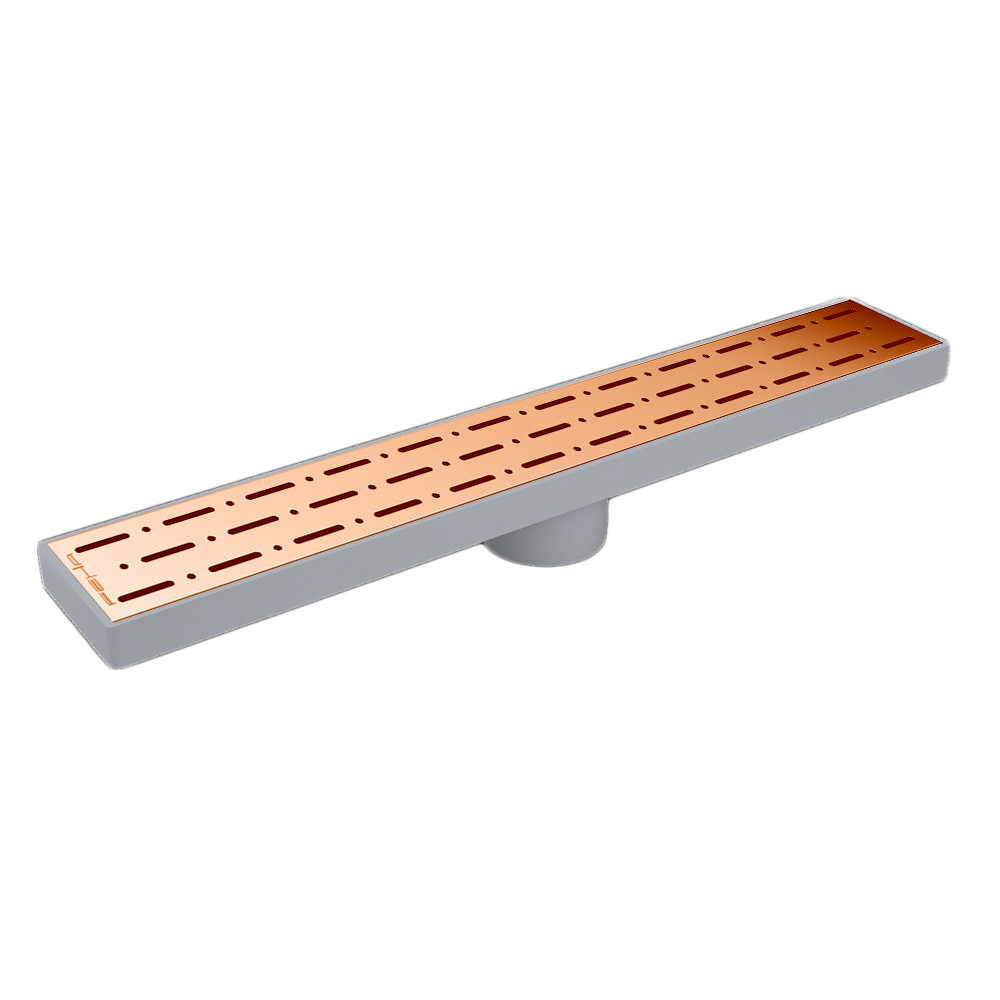 Вертикальний трап для душу CLASSIC BRONZE 50 см, решітка дощ бронза FEHA