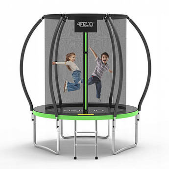 Батут з внутрішньою сіткою 4FIZJO PRO 6FT 183 см Black/Green (P-5907739319234)