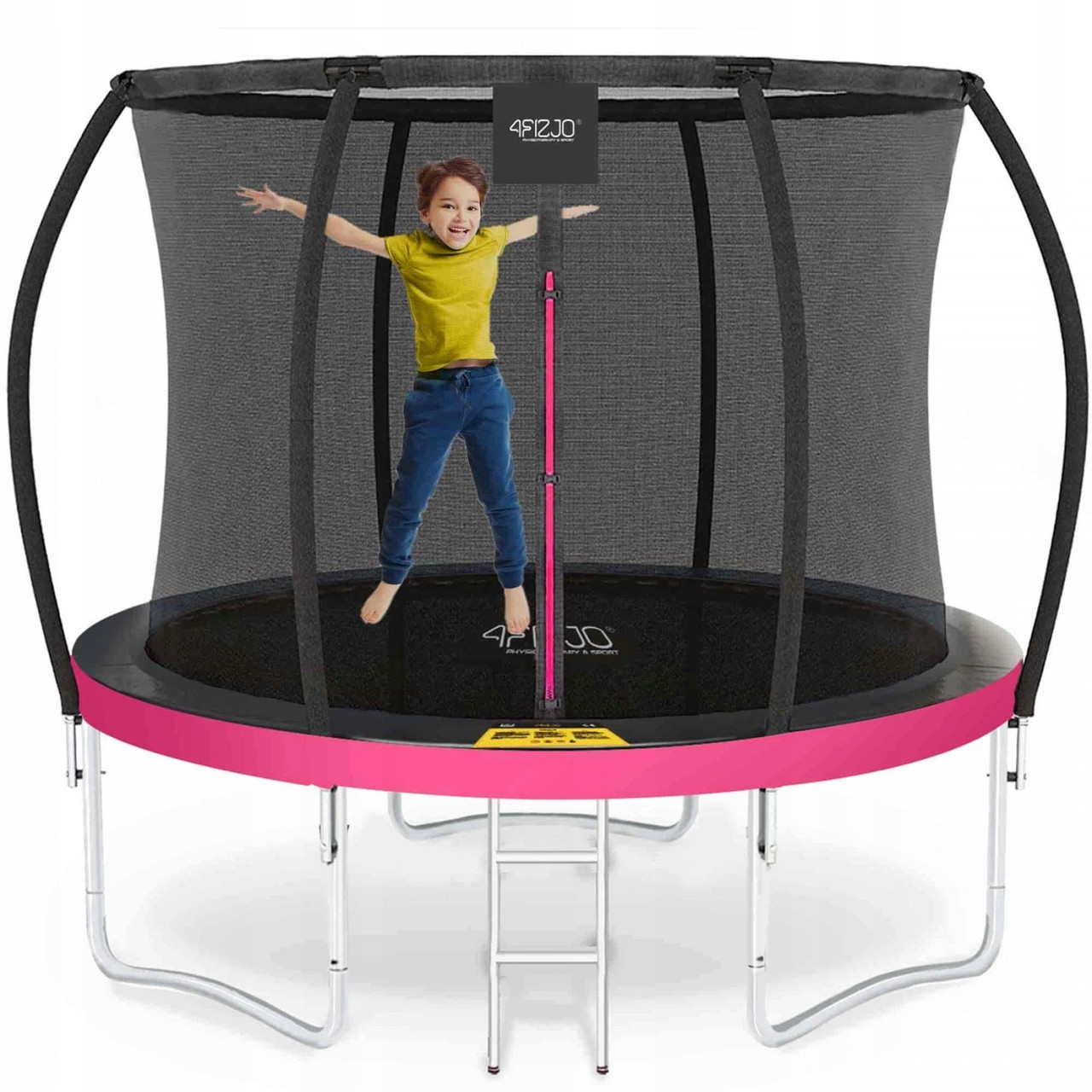 Батут із внутрішньою сіткою 4FIZJO Premium 8FT 252 см 4FJ0603 Black/Pink