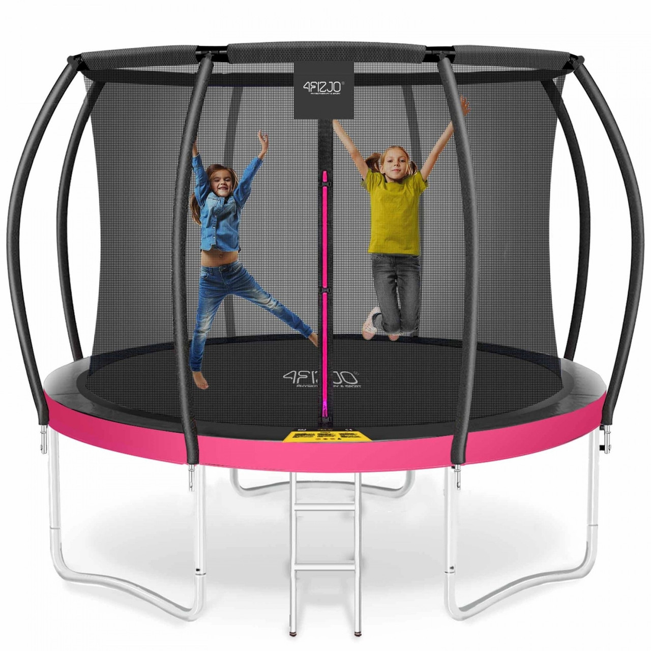 Батут із внутрішньою сіткою 4FIZJO Premium 10FT 312 см 4FJ0604 Black/Pink