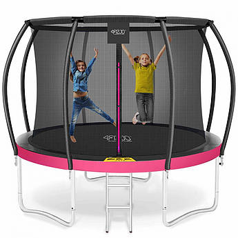 Батут із внутрішньою сіткою 4FIZJO Premium 10FT 312 см 4FJ0604 Black/Pink