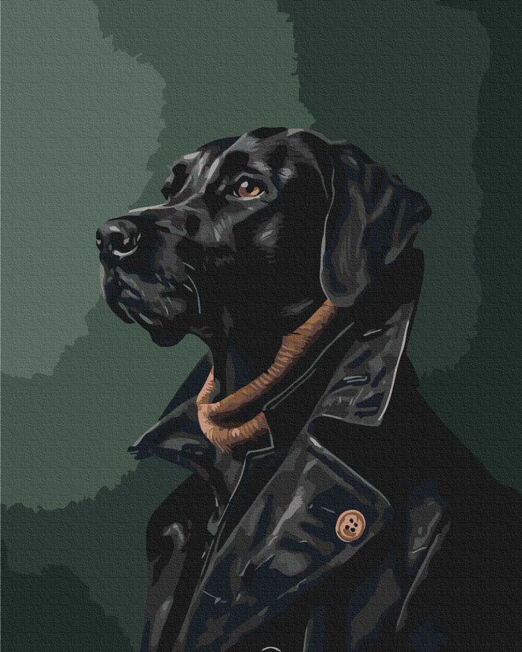 Набір для творчості Картина за номерами Портрет "Джентльмен у плащі" 48x60 см на полотні на підрамнику, фото 1