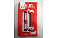 Передня панель iPhone 5D GLASS 6G Plus White захисне скло для дисплея екрану айфон l