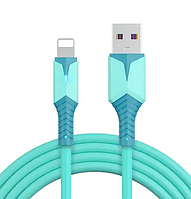 Зарядний кабель USB-Lightning (Apple) Konfulon DC38 Провід для айфона 1м 2.4А Шнур з індикацією LED l