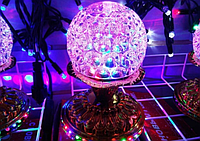 Светодиодная лампа на подставке шар вращающийся RGB (RD-5002). диско лампа. ночник со светомузыкой d