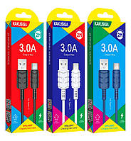 Сетевой зарядный кабель USB-MicroUSB Kakusiga KSC-716 Zhirong Series 2м 2.4A для мобильных устройств l
