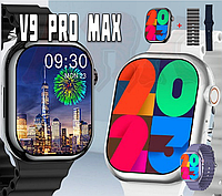 Наручний годинник Smart V9 PRO MAX 2 ремінці Smart-годинник пульсометр. знімний ремінець. будильник l