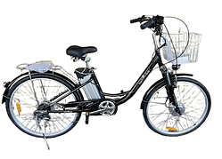 Новый электровелосипед дорожный 26" колесо с багажником на стальной раме / електро велосипед с корзиной