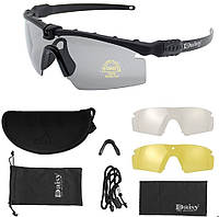 Солнцезащитные тактические ударопрочные очки Daisy X11 черные с поляризацией svitloochey