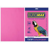 Бумага Buromax А4, 80g, INTENSIVE crimson, 50sh (BM.2721350-29) p