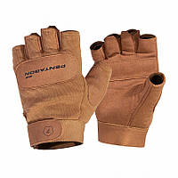 Coyote Тактические Беспалые Перчатки Pentagon Duty Mechanic 1/2 Gloves, M