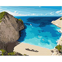 Картина по номерам "Голубая лагуна" Brushme BS52632 40х50 см от PolinaToys
