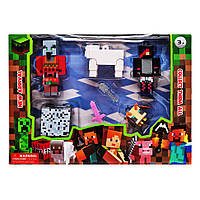 Игровой набор фигурок с аксессуарами Майнкрафт 48111-8 пластик от PolinaToys