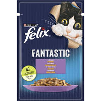 Влажный корм для кошек Purina Felix Fantastic с ягненком в желе 85 г (7613039838969) p