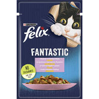 Влажный корм для кошек Purina Felix Fantastic с форелью и зелеными бобами в желе 85 г (7613039841617) p