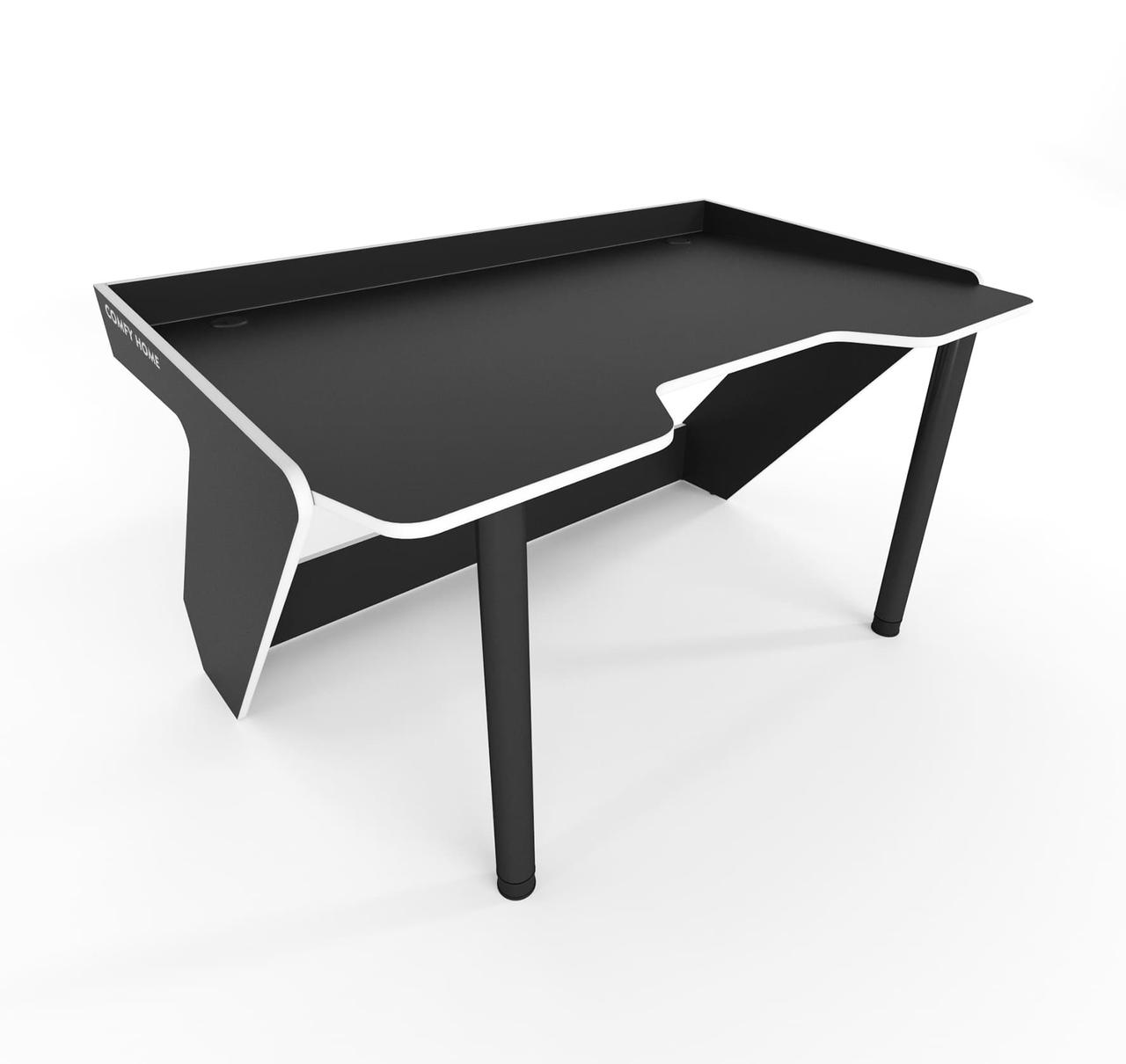 Геймерський стіл "Kronika" 150х92х75 см. Чорний/Білий, фото 1