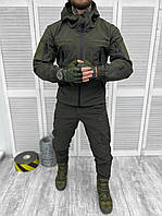 Осенний тактический костюм Горка SoftShell хаки мужской военный водоотталкивающий армейский костюм на флисе