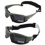 Сонцезахисні тактичні окуляри + 7 комплектів лінз Daisy X7-X олива товщина лінз 2 мл-збільшена товщина svitloochey, фото 9