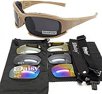 Защитные солнцезащитные очки Daisy X7 койот.ударостойкие.4 сменные линзы svitloochey