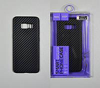 Hoco Чехол под карбон силиконовый Delicate shadow series protective case for Galaxy S8 black m