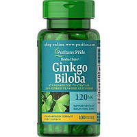 Гинкго Билоба Puritan's Pride Ginkgo Biloba Standardized Extract 120 mg 100 Caps TE, код: 7518836