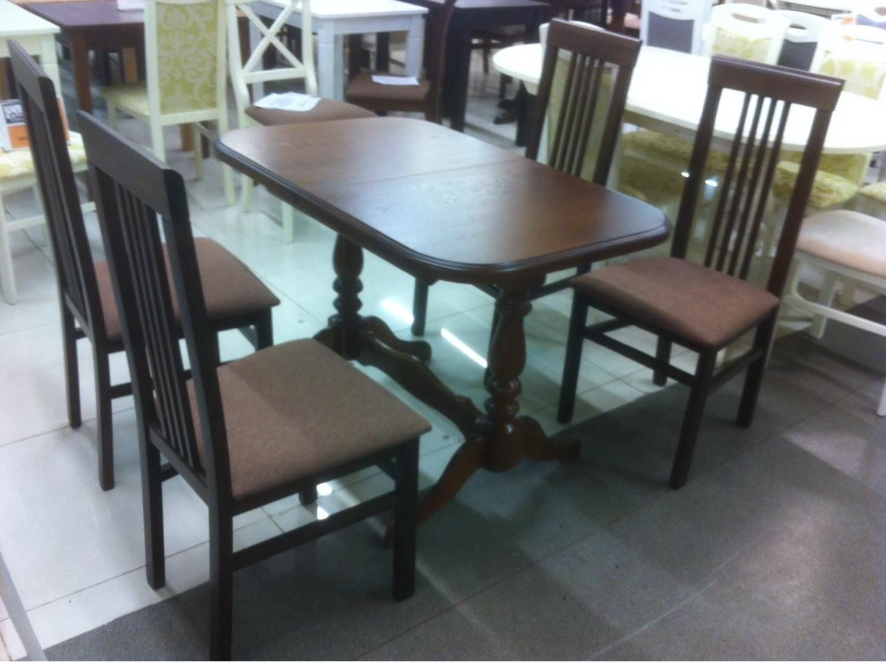 Стіл обідній розкладний Аврора Fusion Furniture, колір горіх