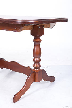 Стіл обідній розкладний Аврора Fusion Furniture, колір горіх світлий, фото 3