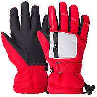 Перчатки горнолыжные теплые детские SP-Sport C-7706-1 M-L Красный-белый
