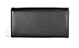 Великий шкіряний гаманець на кнопці 3512-А03-КТ-10316 Чорний, фото 7